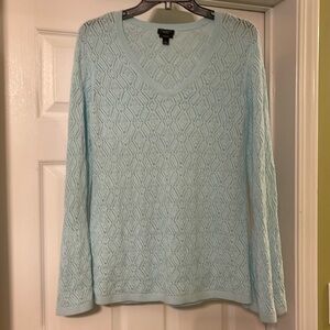 Talbots 100% Pima Cotton V-neck Size L